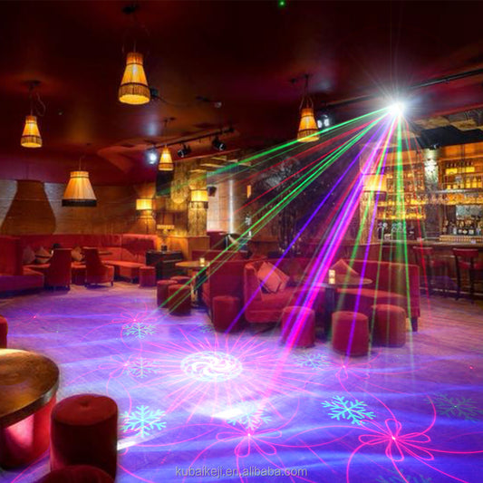 أضواء DJ ليزر LED للتحكم الصوتي للحفلات