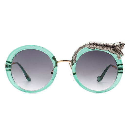 نظارات شمسية نسائية دائرية بتصميم فهد