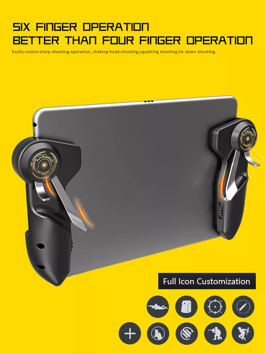 وحدة تحكم ببجي للآيباد - مقبض لعب ستة أصابع