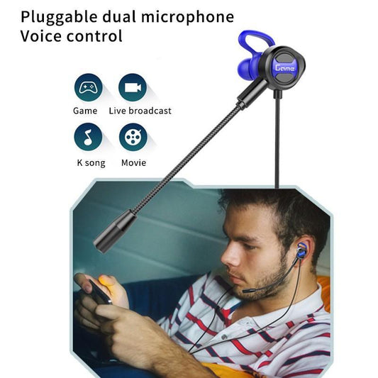 سماعة ألعاب سلكية 3.5مم مع ميكروفون مزدوج