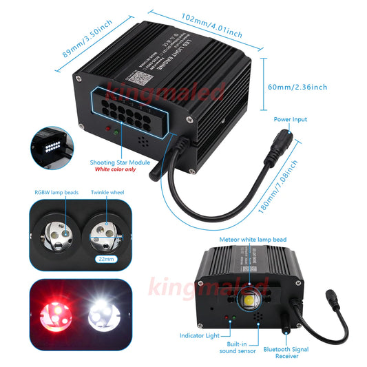 أضواء نجوم RGBW مزدوجة 18W للسقف في السيارة