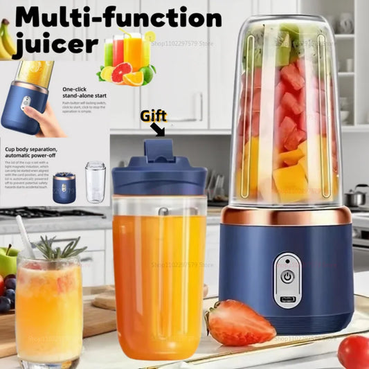 خلاط عصير محمول 400مل USB شحن كهربائي