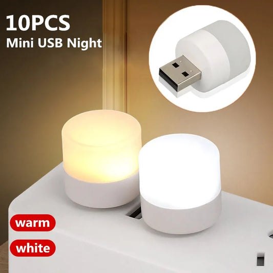 مصباح USB صغير للقراءة والإضاءة الليلية – إضاءة دافئة مريحة للعين