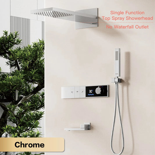 دش فاخر LED رمادي بمخرجين مثبت على الحائط