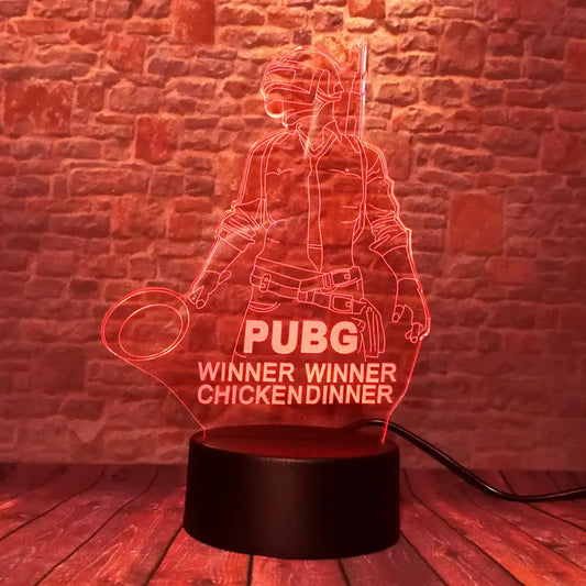 مصباح ليد ثلاثي الأبعاد بتصميم ببجي