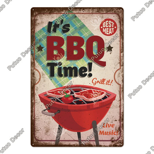 لوحة حديدية ديكور شواء أبي - تصميم كلاسيكي