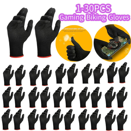 قفازات ألعاب حساسة مضادة للعرق للأصابع